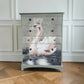 Vintage Stag sage green chest of drawers decoupage tallboy