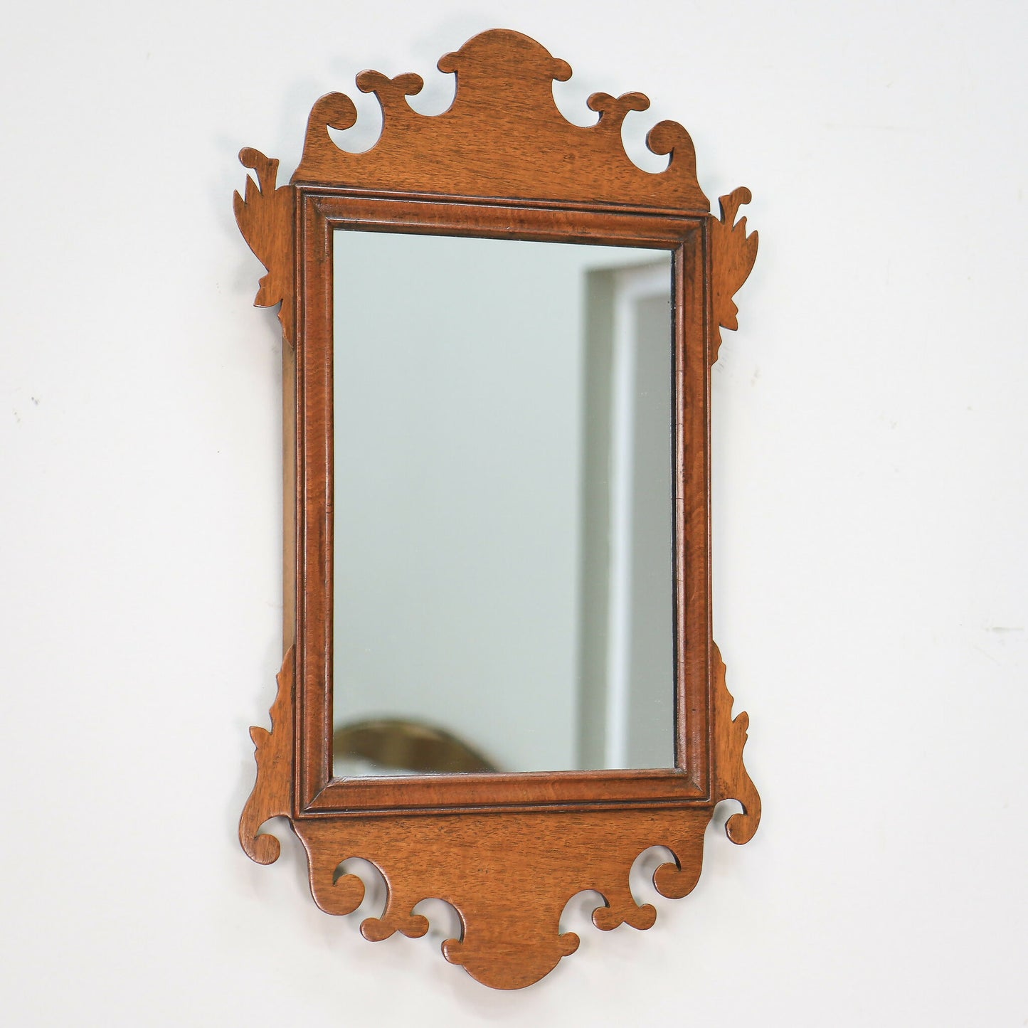 Arts and Crafts Edwardian Fretwork Mirror Mahogany Frame