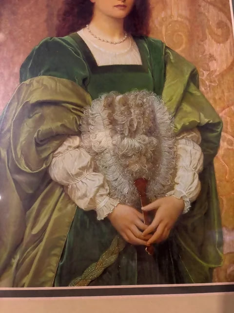 Classical Lady in Green – Decorative Framed Portrait Print
