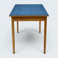 1950/60s Formica Kitchen / Dining Table Blue Top Turned Legs FREE UK Delivery*