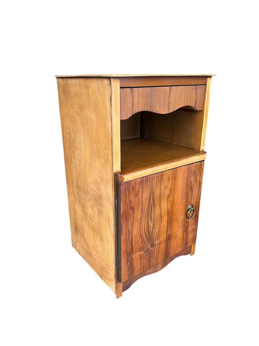 Vintage Walnut bedside cupboard side table