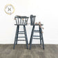 Set Of 2 Grey Hand painted Bar Stools