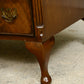 Small Burr Walnut Serpentine Chest of Drawers / Bedside Table - Queen Anne Legs