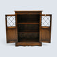 Bevan Funnell Reprodux Low Bookcase with 2 Shelves Leaded Glass FREE UK Delivery