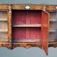 Victorian Inlaid Walnut Credenza Featuring Sevres Style Plaques