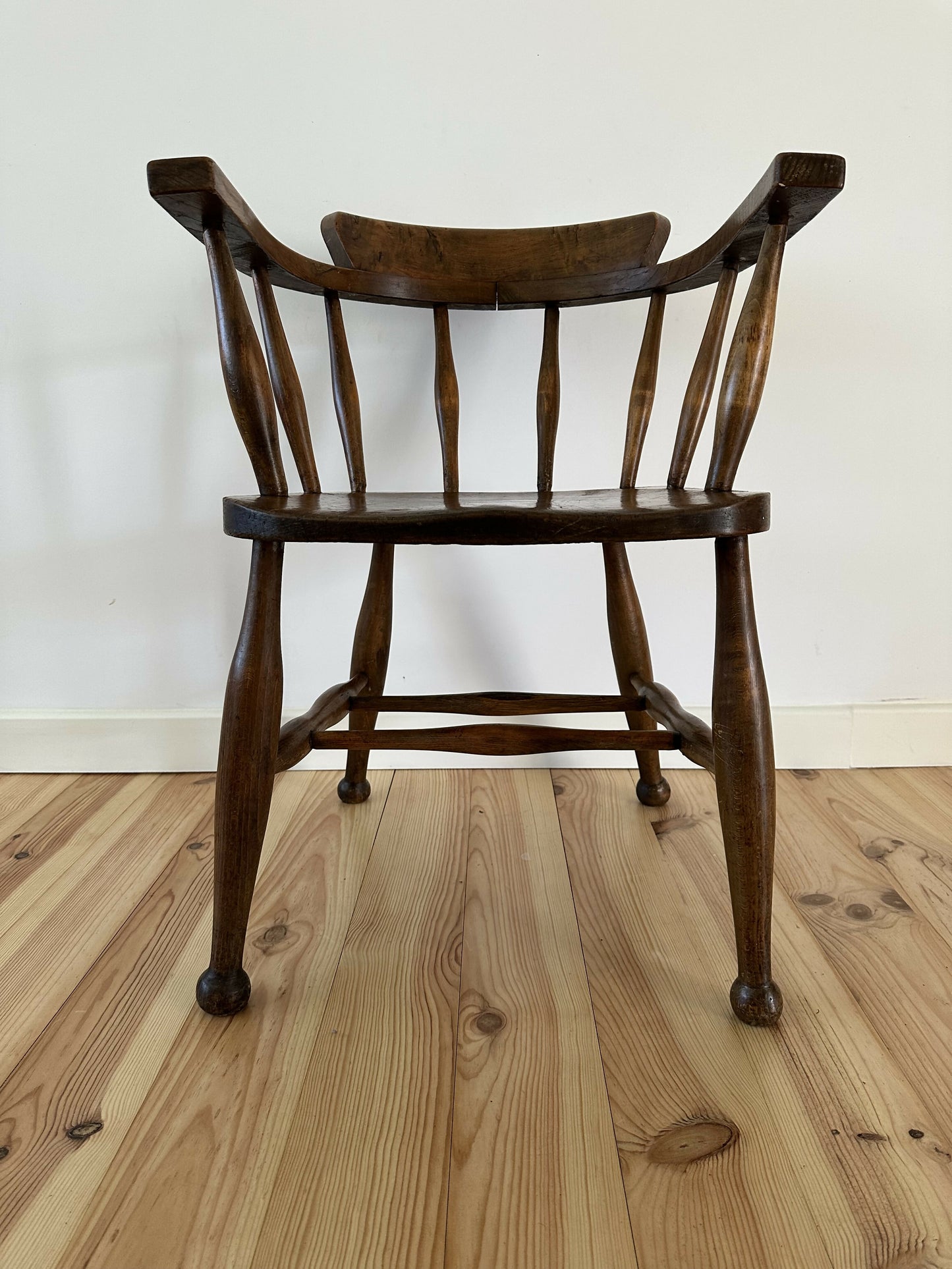 CC41 Captains Chair English Elm and Beech Chair Arts & Crafts Style Vintage Office Desk Chair