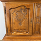 Cabinet Vintage French Louis XVI Oak Carved Sideboard with Drawers LOT 4015