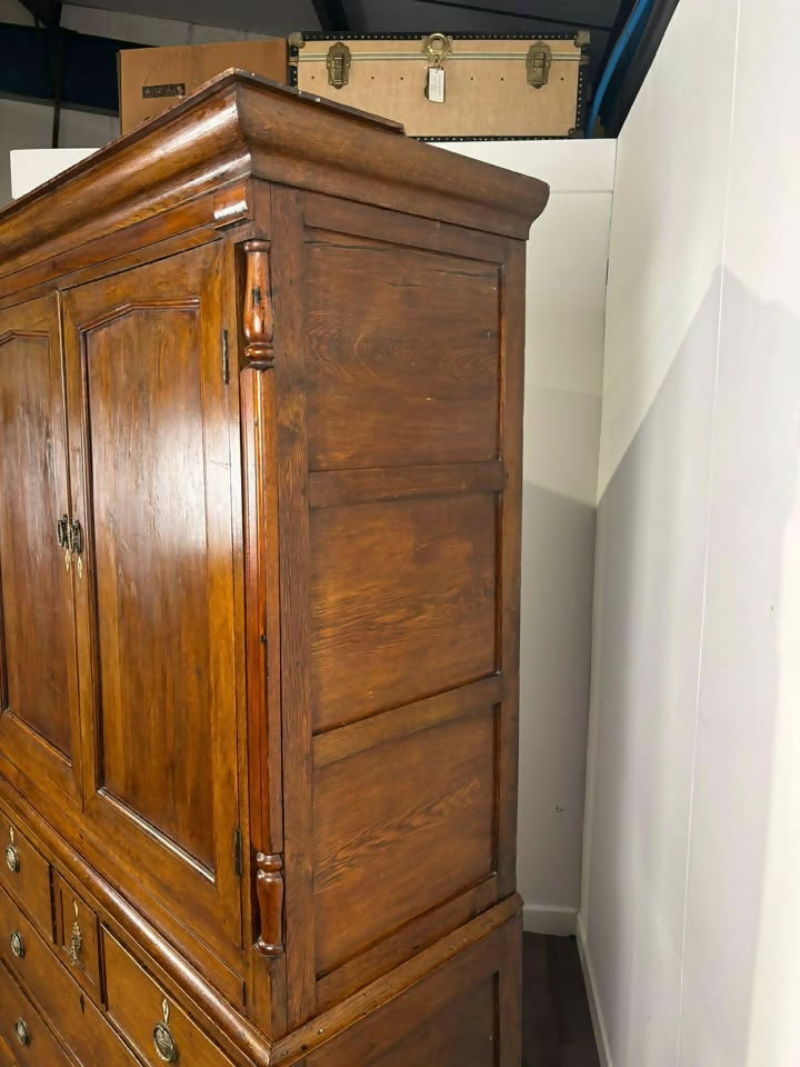 Georgian Oak Press Cupboard