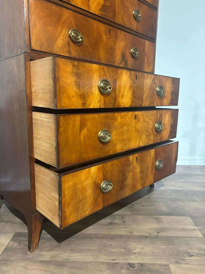 Edwardian Mahogany Chest On Chest