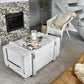 White Military Chest Coffee Table – Army Trunk Coffee Table – Vintage Storage Coffee Table – Reclaimed Wood Farmhouse Rustic Loft Table