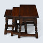 Old Charm Nest of 3 Tables Tudor Brown Finish Model 1494 FREE* UK Delivery