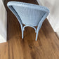 Wedgwood blue accent chair with matching fabric