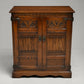 Old Charm Oak TV Video Cabinet Cupboard Tudor Brown Model 1962 FREE UK Delivery