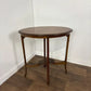 Edwardian Oval Mahogany Inlaid Occasional Table with Inlaid Stretcher Base