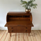 Mid Century Teak Swedish Rolltop Bureau By Egon Ostergaard