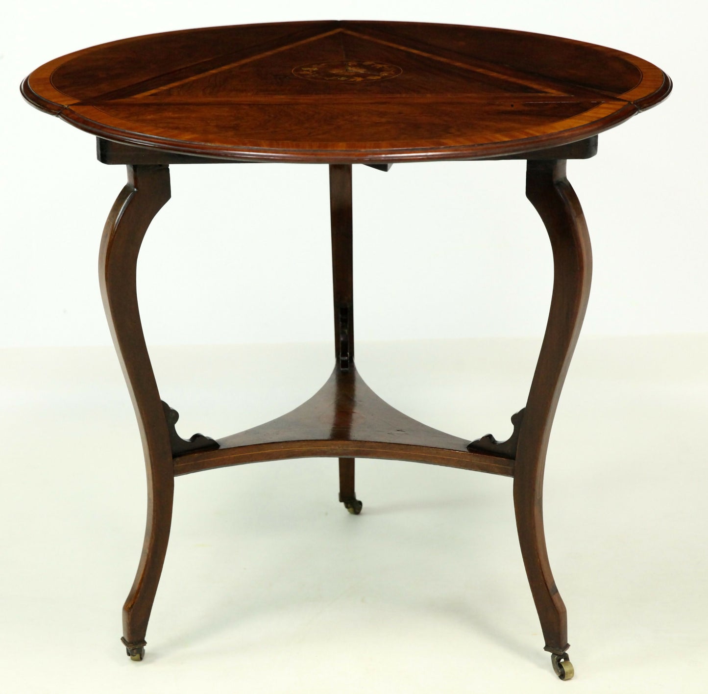 Victorian Inlaid Rosewood And Mahogany Tripod Drop Leaf Table FREE UK Delivery. SBR4375/0912V4