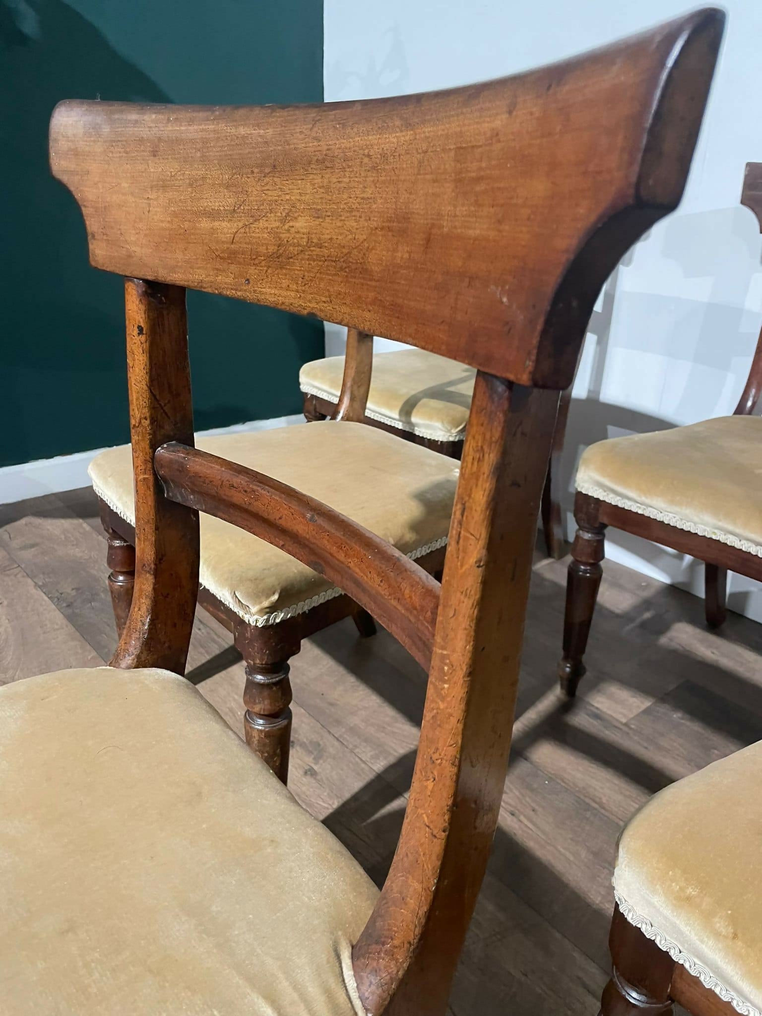 six Victorian Splat Back Dining Chairs3