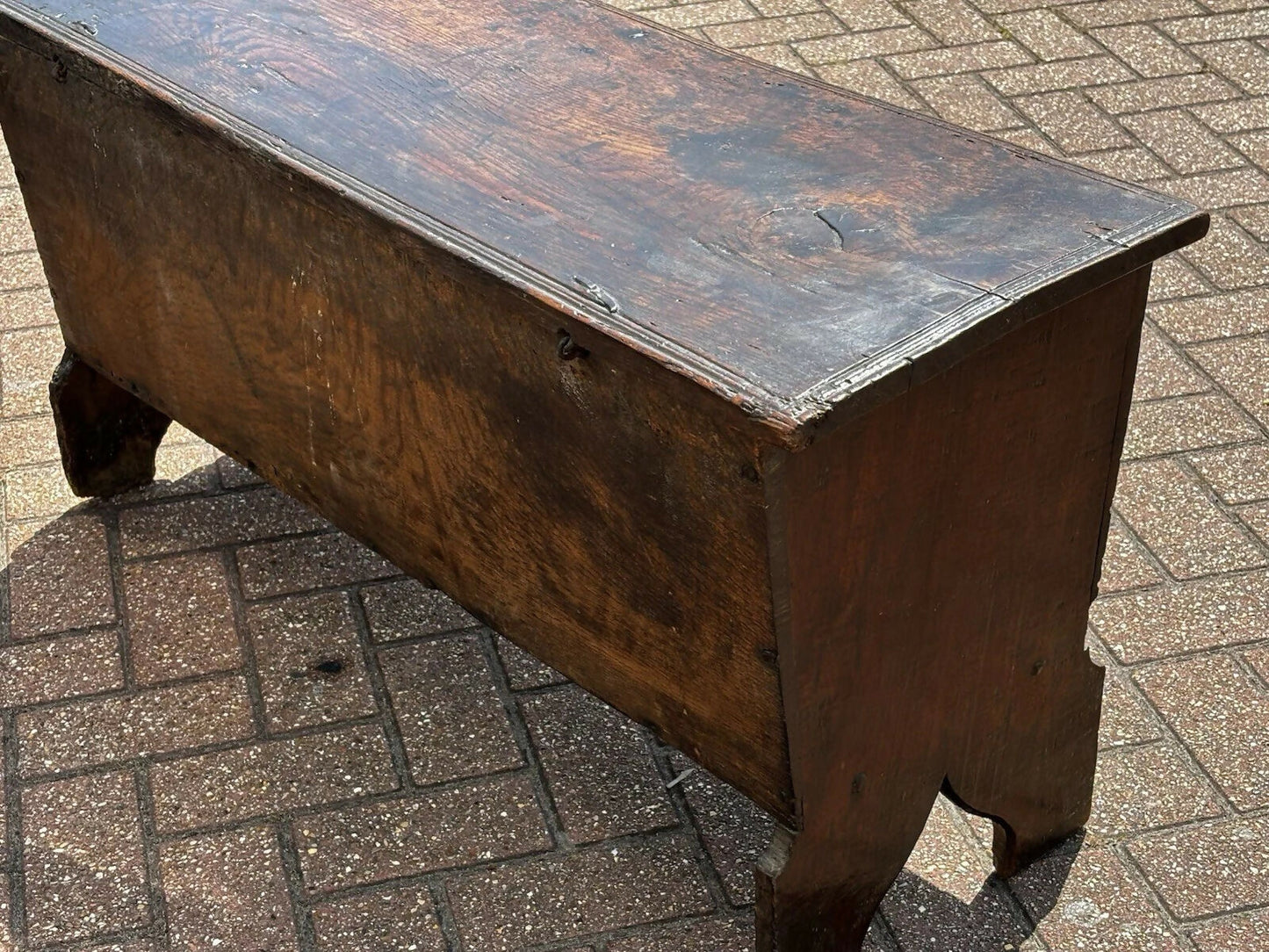 17th Century English Antique Sword Chest / Plank Boarded Chest or Coffer