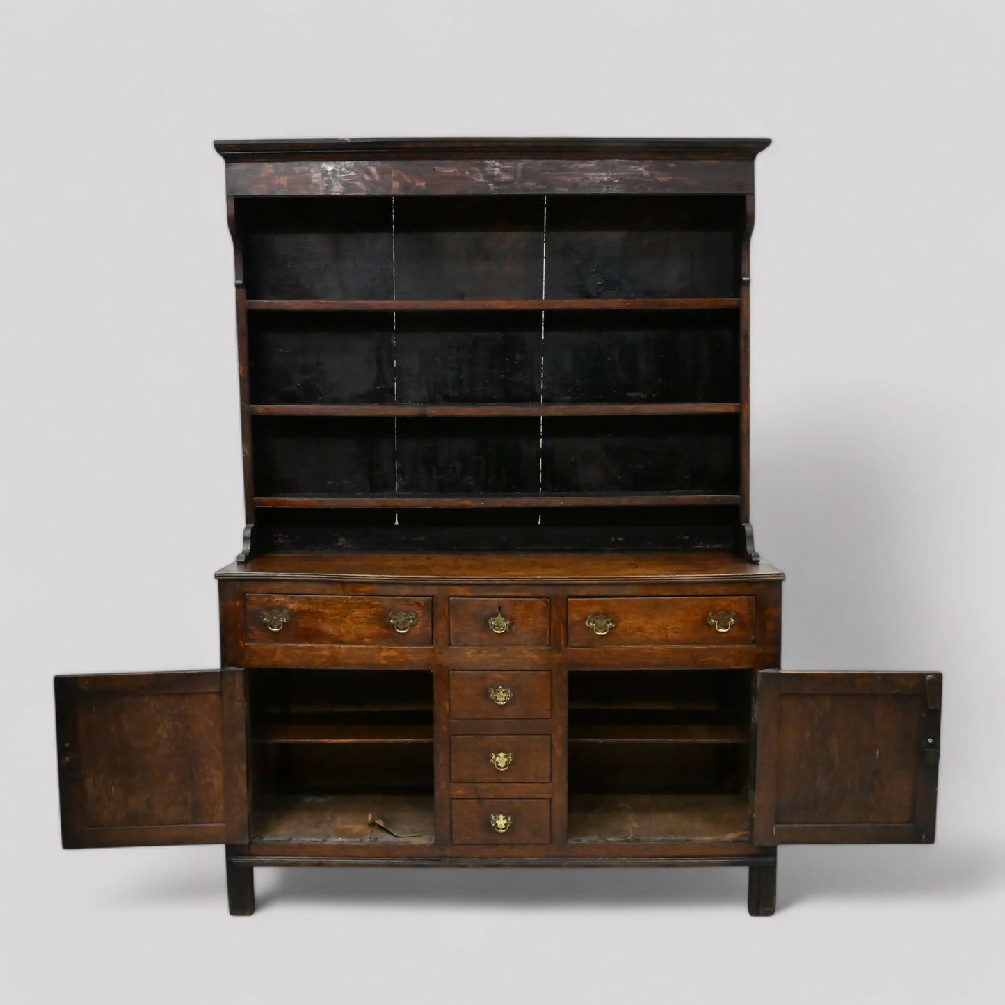 Georgian Oak Country Dresser Sideboard Shelves Drawers Cupboard FREE UK Delivery. SBR9825/2111D