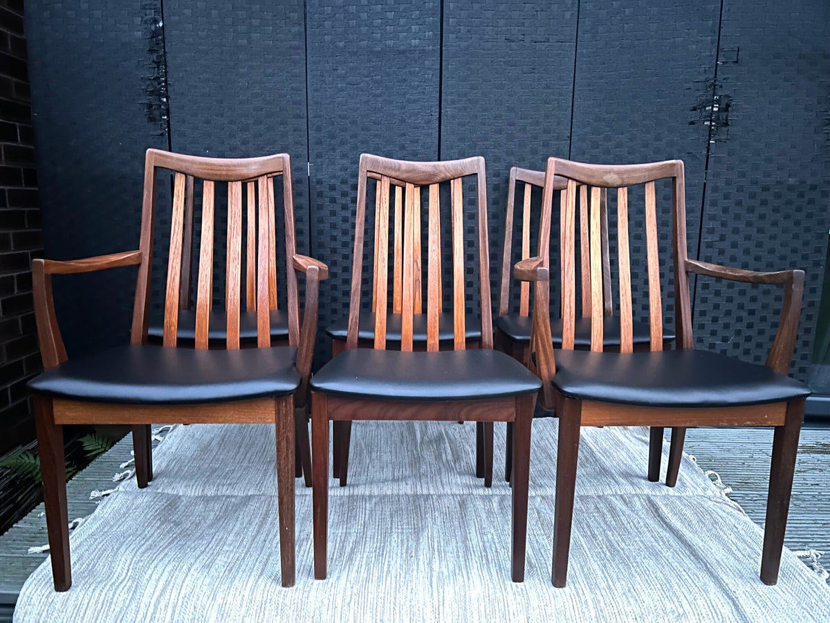 G Plan Fresco Teak Dining Chairs Set Of 6 Including 2 Carvers