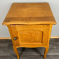 Bedside Table Vintage French Louis XVI Style Oak Cabinet Nightstand LOT 3728
