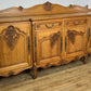 Sideboard Vintage French Louis Style Oak 4 Door Cupboard Carved Cabinet LOT 6362