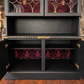 Gothic Black & Antique Gold Glazed Display Cabinet | Drinks & Cocktail Cabinet