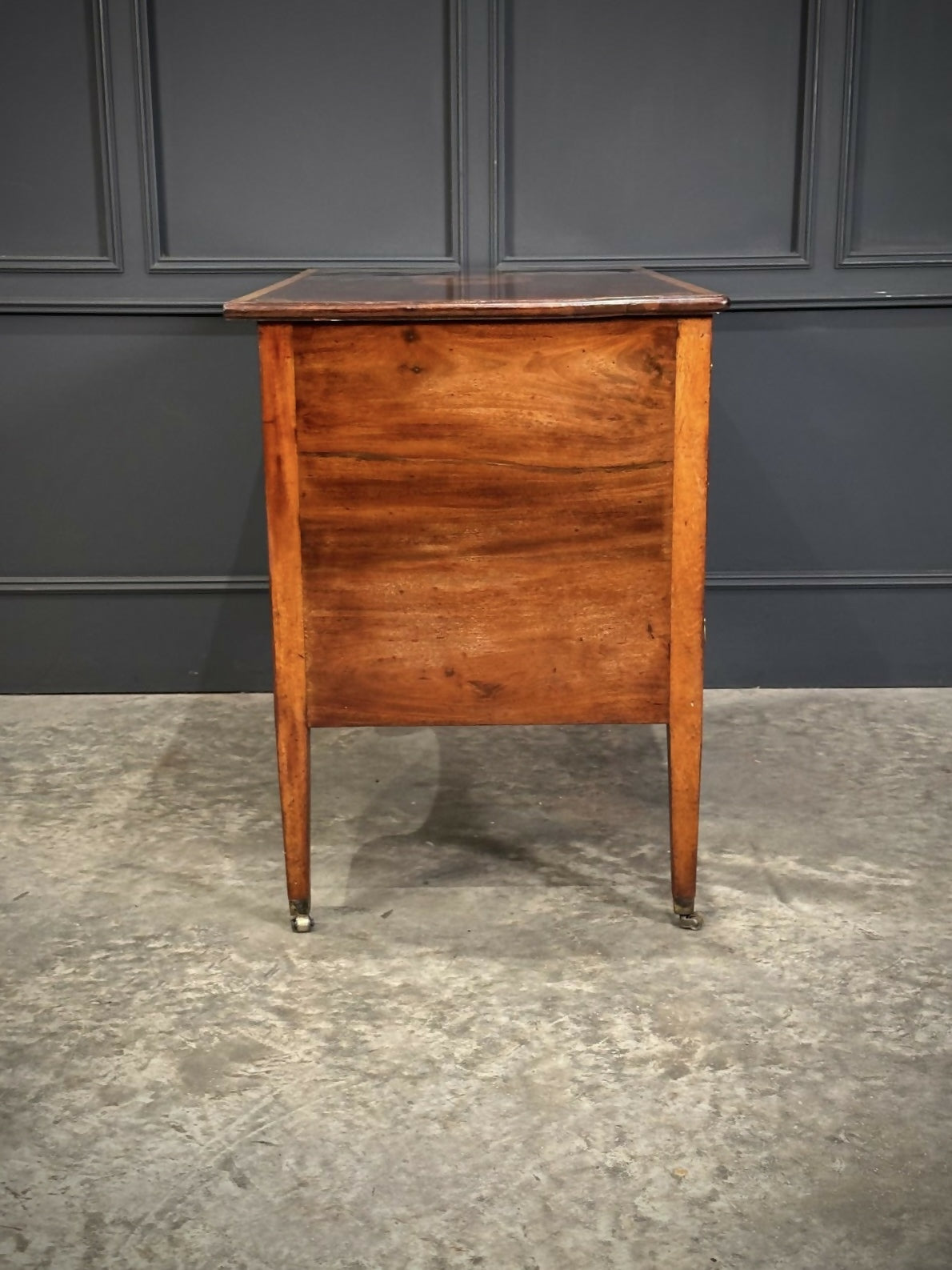 18th Century Marquetry Inlaid Mahogany Writing Desk