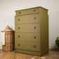 Vintage Upcycled Stag A Range Tallboy Chest of Drawers