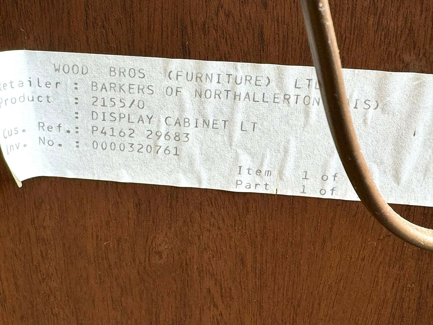 Wood Bros Old Charm Display Cabinet Light Oak