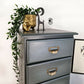Tall Narrow Vintage Chest of Drawers Urban Industrial Style
