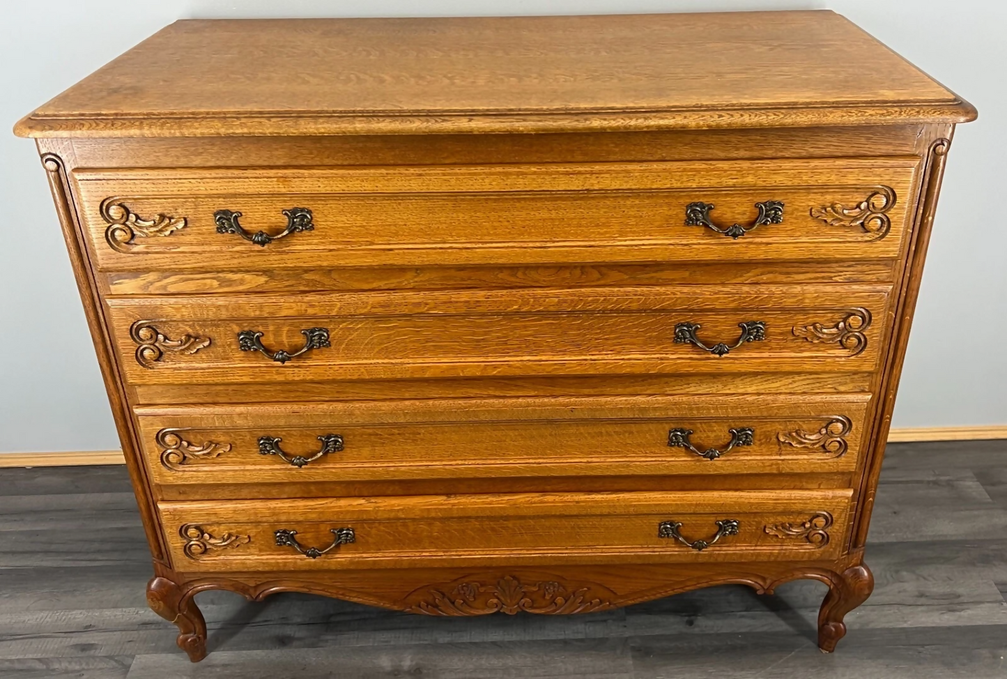 Chest of Drawers Vintage French Louis XIV Sideboard 4 Drawers Cabinet LOT 3555