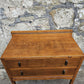Vintage Oak Chest of Drawers: Mid-Century Modern Tallboy Cabinet Two Drawer