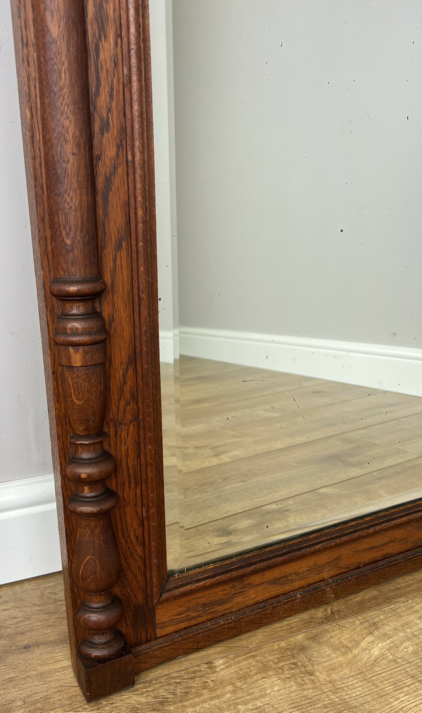 Mirror Antique French Oak Wall Mirror Home Decor Carved Wall Frame LOT 6369