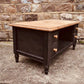 Extra Large Double-Sided Coffee Table with 8 Drawers | Hand Painted Deep Blue | Solid Wood Storage Table