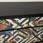 Solid Oak Vintage Sideboard Upcycled Painted Black. Animal Bird Geometric Print
