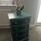 ***SOLD*** Antique Solid Wood Upcycled Decoupaged Serpentine Drawers