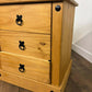 Mexican Pine Three Drawer Bedside Chest