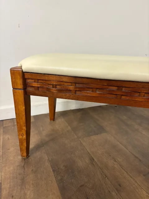 Contemporary Mahogany Framed Duet Piano Stool