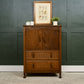 Art Deco Solid Oak Tallboy - Linen Cabinet - Cupboard Drawers