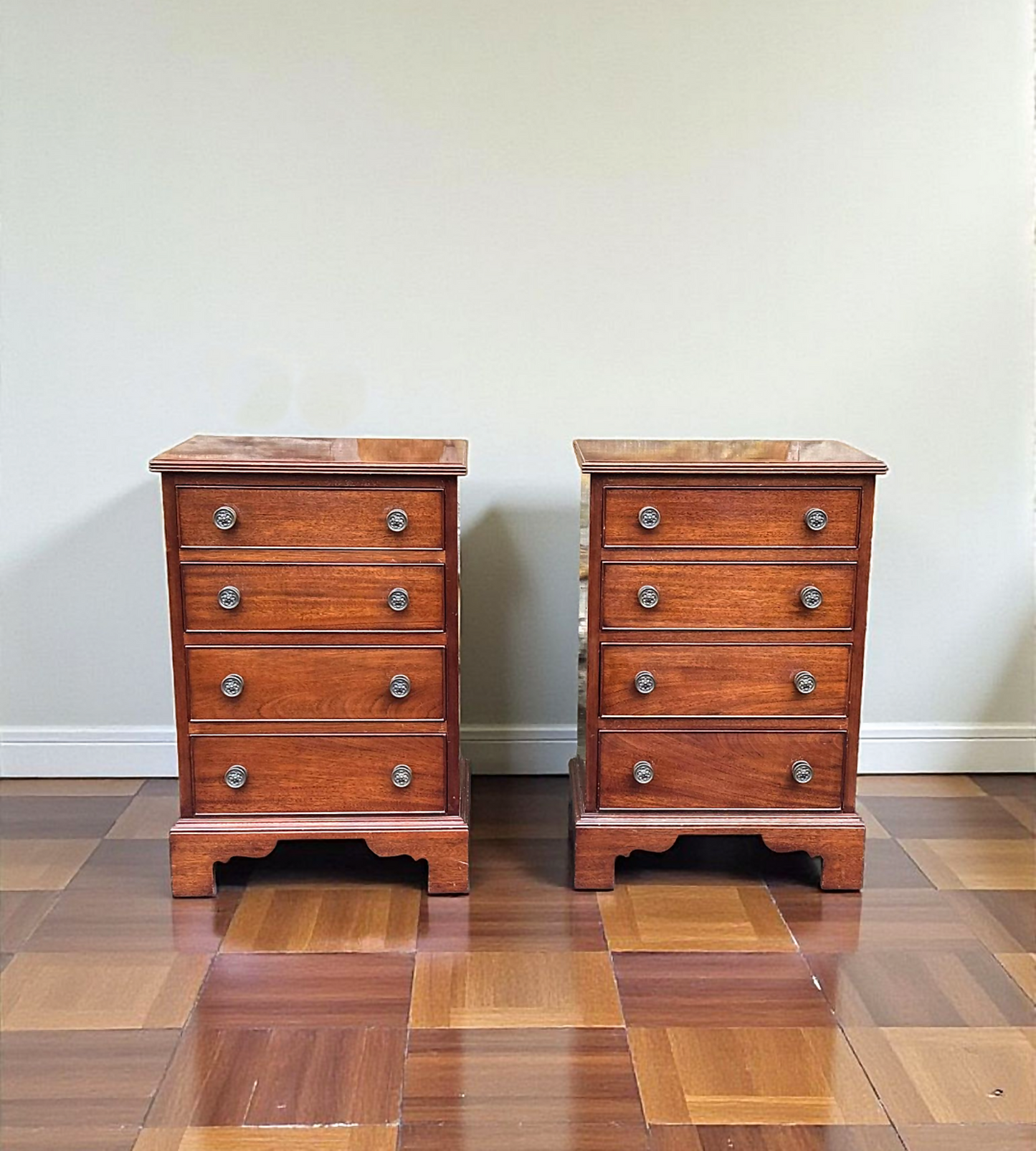 Pair of Mahogany Chests In The Georgian Style