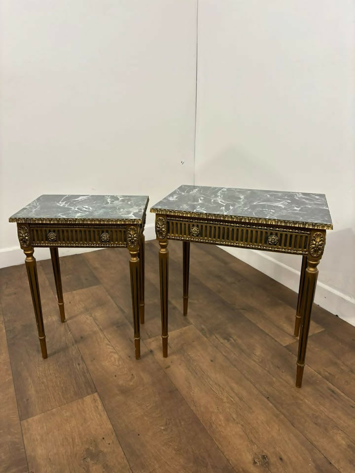 Vintage French Style Nest of Two Tables