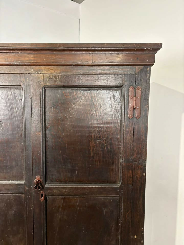 Georgian Oak Two Door Livery Cupboard