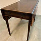 Antique Drop Leaf Table With Drawer Castors Solid Wood Hall Side Table