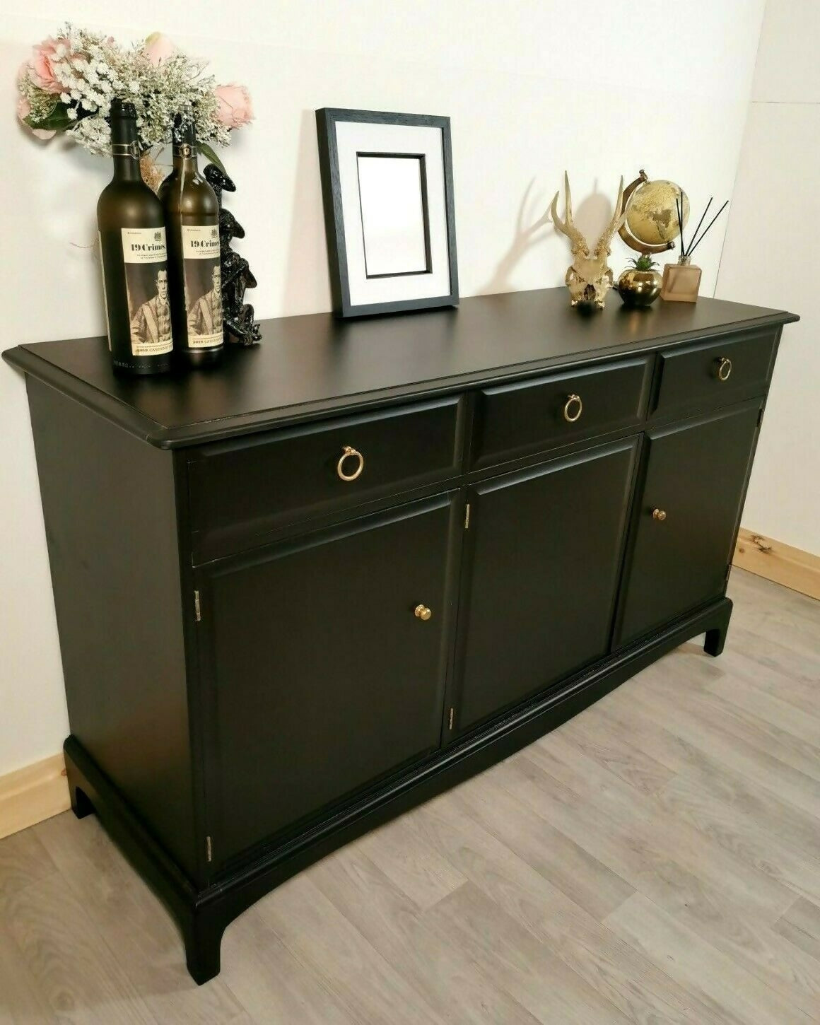 Black Vintage Stag Sideboard