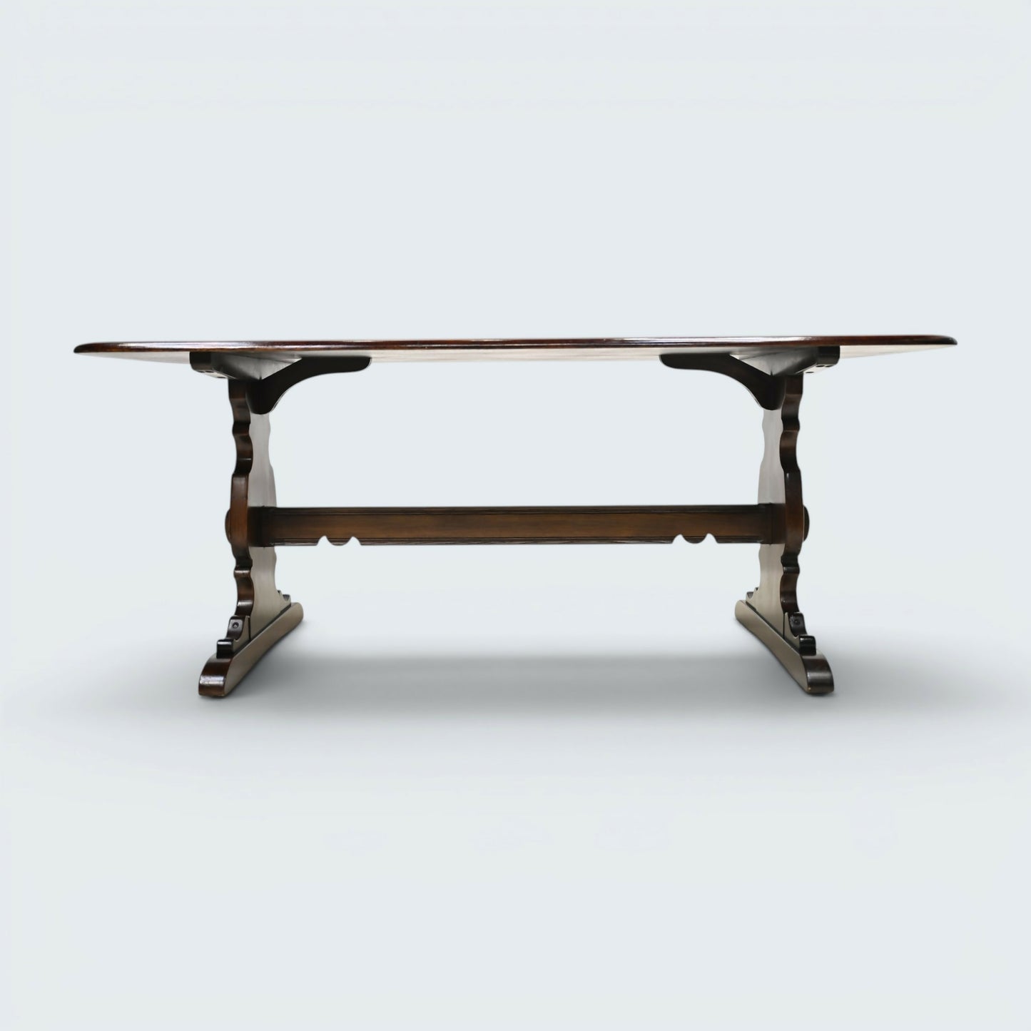 Ercol Elm Dining Table Plank Top Retro Traditional Dark Finish *FREE UK Delivery