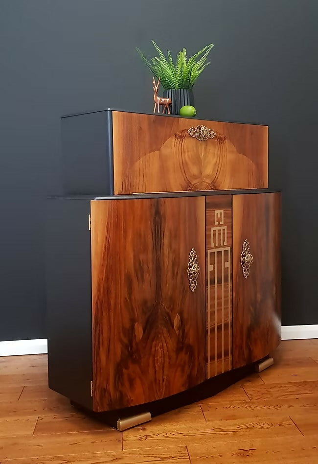 "Chrysler" 1960's Drinks Cabinet, Cocktail Bar, Art Deco Design.