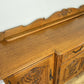 Sideboard Vintage French Louis Style Oak 4 Door Cupboard Carved Cabinet LOT 6361