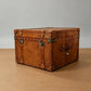 Vintage Leather Coffee Table Storage Trunk - Luxury Handmade English - Hand Pinned - Storage