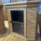 Satinwood Table Or Wall Small Vintage Display Cabinets. Lock & Key, Bevelled Glass